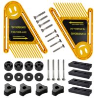 Doppel Featherboard Tischsäge Set, 21 × 16.5 cm Federbrettern mit Schrauben und Unterlegscheiben für Tischsägen, Bandsägen, Frästische und Zäune Werkzeuge