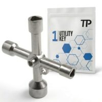 Dreikantschlüssel 4-Wege-Multifunktionsschlüssel mit Verzinkte Oberfläche aus Metall - Ideal für verschiedene Anwendungen und Arten von Türen, Toren und Schränke