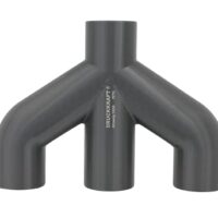 Druckkraft 3-Wege Abzweig Rohr 50mm, effiziente Anschlusslösung für Vakuum- oder Saugrohrsysteme