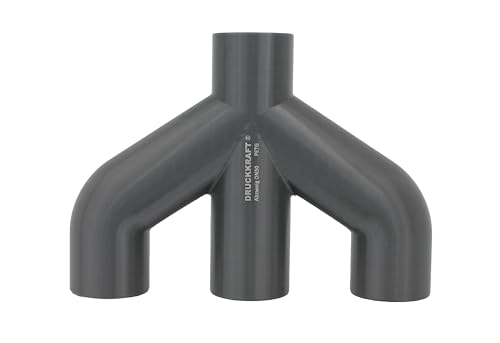 Druckkraft 3-Wege Abzweig Rohr 50mm, effiziente Anschlusslösung für Vakuum- oder Saugrohrsysteme
