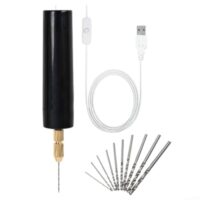 Elektrische Mini-Bohrmaschine mit 13 Bits für verschiedene Materialien und Projekte, schneller Bit-Ersatz und langes Netzkabel