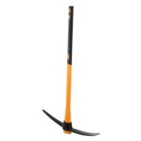 Gartenwerkzeug, Kreuzhacke aus gehärtetem Stahl mit Fiberglasstiel, ideal für harte und steinige Böden, Wurzeln schneiden, Erde lockern