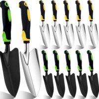 Gartenkelle, 8 Stücke Gartenkellenteile mit Aluminium-Blatt, robuste Handbreite und Blumenkelle für Pflanzen, Umpflanzen und Jäten