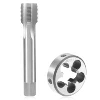 Gewindeschneider und Gewindeschneideisen M20 x 1.5mm HSS - Set mit geraden und geriffelten Gewindebohrern und Schneideisen für Metrische Innen- und Außengewinde