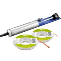 Hochwertige Entlötpumpe mit antistatischer Teflon-Spitze und hoher Saugleistung zum schnellen und effizienten Entleiten von Lötzinn