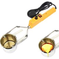 Handgehaltener Bleischmelztiegel, elektrischer Metallschmelzofen, Tiegel, 500 g/1500 g/3000 g elektrischer Lötzinn-Zinnschmelztiegel, 150–450 °C, für Angelgewichte, Metallanhänger