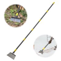 Multifunktionale Harrms Reinigungsschaufel für Gartenpflege, Hochbelastbar, Moosentferner mit verstellbarem Langstiel und breiter Klinge für Unkraut, EIS und Schabearbeiten