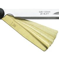 Helios Preisser Fühlerlehren, Blatt konisch 10 mm x 100 mm, Feststellmutter, Messbereich 0,05 – 1,0 mm, 20 Blätter