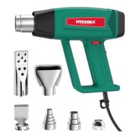 HYCHIKA 1800W Heissluftpistole Kit, variable Temperatur, 6 Düsen, ideal zum Entlacken, Erwärmen und Schrumpfen