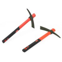 2 Stück 38 cm Spitzhacke Garten, Pickel Spitzhacke mit Fiberglas Stiel für Gartenarbeit und Camping