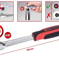 KS Tools SlimPOWER Umschaltknarre, 72 Zähne, hochwertiges Werkzeug für Heimwerker und Handwerker