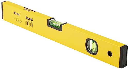 Hochpräzise Aluminium-Wasserwaage mit 40 cm Länge, Genauigkeit von 0,5 mm/m und hochpräzises geschliffenes Alu-Gerippe, ideal für Messungen und Prüfungen in Heimwerker- und Handwerksbereich