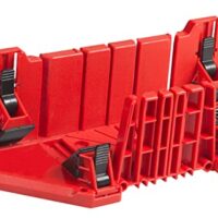 Gehrungslade für Schneidewinkel mit verstellbaren Klemmbacken und Winkelaufsätzen aus ABS-Kunststoff für Innendekoration, Modellbau und Bauarbeiten