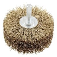 Holzstruktur-Bürste mit Messing-Beschichtung, feine gewellte Struktur, für Metall und Holz, Drahtbürste für Bohrmaschinen