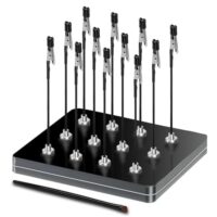 Dritte Hand Löten, 12 x Löthilfe mit Krokodilklemmen und Magnetischem Sockel, Enthält 1 Bürste, Rutschfestem Design und Flexibler, Ideal für Löthilfe, Platinenhalter und Modellbau Zubehör