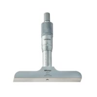 Mitutoyo Tiefenmessschraube 128-105, Messgenauigkeit 0.004 mm, für Präzisionsmessungen in tiefen Aussparungen, geeignet für Holz, Metall und Kunststoff.