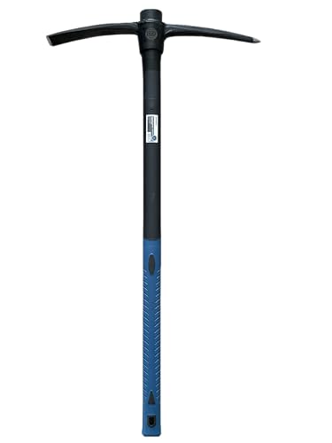 Ergonomische Kreuzhacke für harte Erdarbeiten - Robuster Stahlkopf mit Fiberglasstiel für Garten- und Bauanforderungen