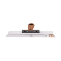 Hochwertiger Flächenspachtel aus rostfreiem Stahl mit körbiger Klinge und Griff aus natürlichem Kork für Fassadenspachtelung und Bauprojekte