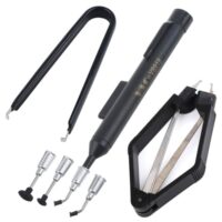 Professionelles Handwerkzeug-Set für PCB-Leiterplattenreparaturarbeiten, enthält PLCC-IC-Extraktor, Vakuum-Saugstift und U-förmigen Spanabzieher für sicheres und effizientes Entfernen von IC-Chips