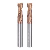 QUARKZMAN 2 Stück Vierkant-Nasenfräser, 6mm Durchmesser, 6mm Schaft, HRC55 Hartmetall, AlTiN-beschichtete CNC-Fräser-Werkzeuge für Endfräsen und CNC-Bearbeitung