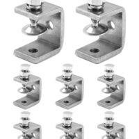 8 Stück 304 Edelstahl C Zwingen für Heimwerker Holzbearbeitung Schweißtischlerei Silber