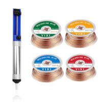 Entlöt-Kit, Entlötpumpe Set mit 4 Entlötlitzen und Lötpistole für präzise Entfernung von Lötstellen
