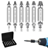 6 Stück Schraubenausdreher Set, Linksausdreher aus HSS 4341 Stahl, Beschädigte Schraube Entferner Extraktor zum Entfernen von Leicht Beschädigten Schrauben