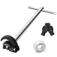 Shall-Waschbecken-Schlüssel, 27,9 cm (11 Zoll), verstellbarer Spültischschlüssel, vollständig poliert, mit 3/8 Zoll bis 1-1/4 Zoll Backenkapazität für schwer erreichbare Stellen