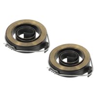 Sourcing map Bohrmaschinen-Rückholfeder, 42 x 8 x 0,8 mm, Stahl, chemische Schwärzung, für verschiedene Staubsauger-Spulensysteme