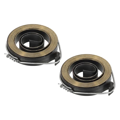 Sourcing map Bohrmaschinen-Rückholfeder, 42 x 8 x 0,8 mm, Stahl, chemische Schwärzung, für verschiedene Staubsauger-Spulensysteme