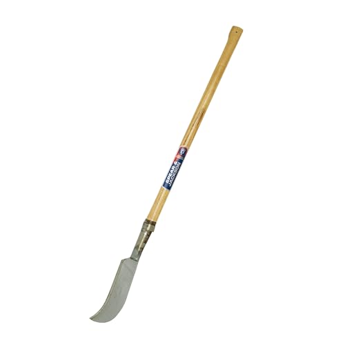 Robuste und zuverlässige Hippe von Spear & Jackson für Gartenarbeit, mit geschmiedetem Kohlenstoffstoffstahlklinge und Hartholzgriff