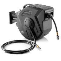 STAHLWERK Druckluft-Schlauchtrommel 20 m + 2 m mit Aufroll-Automatik und Standard-Schnellkupplung, ideal für Industrie, Handwerk und DIY-Projekte.