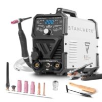 Schweißgerät mit 2-in-1-Kombifunktion für DC-WIG und MMA, bis 200 A, HF-Zündung, Hotstart und Anti-Stick