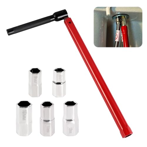 Kitnelw Standhahnmutterschlüssel Set, 8-12 mm, für Sanitäranlagen und Waschbeckenarmaturen