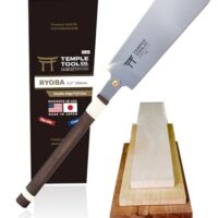 Japanische Handsäge von Temple Tool Co., Ryoba, 9,5 mm mit Zug- und Querschnitt, perfekt für Tischlerei und Schneidebretter auf Länge und Breite