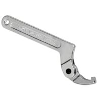 Verstellbarer Hakenschlüssel, silberfarbene Verstelltabelle, 32-76 mm Vierkantkopf, Werkzeug für Praxis und Industrie