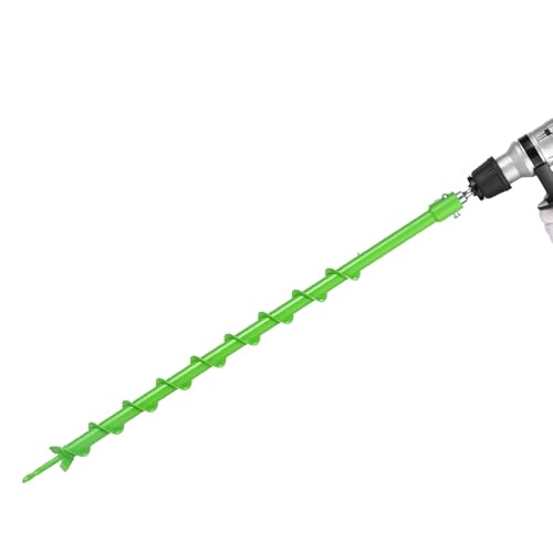 VEVOR Erdbohrer für Garten und Pflanzen - Kompatibel mit Bohrmaschineneinsetzbar in weichen bis mittelharten Böden, ideal für Blumen-, Gemüse- oder Zaunpfahl-Ansichten