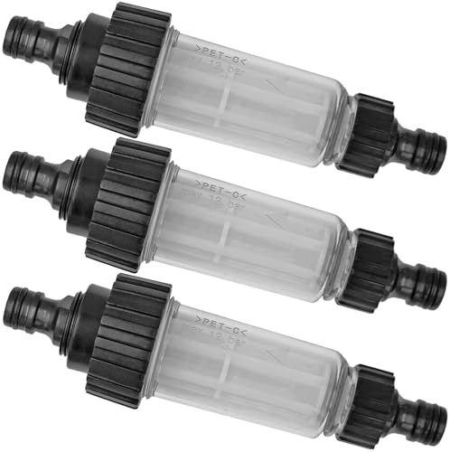 3 Stück Wasser Filter für Hochdruckreiniger Pumpe Garten Schlauch Wohnmobil Caravan Boot Wohnwagen Camping Adapter, kompatibel mit Kärcher und Gardena