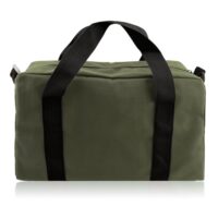 Werkzeugtasche XXL 46cm, extra große Werkzeugtasche leer, robuster Canvas Werkzeug Organizer für Bau & Handwerk, Weitöffnungstasche für Maschinen und Akkus, Armeegrün