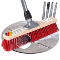 Winterbesen ORGAFLIX Straßenbesen mit Stiel 40 cm, robust und langlebig, Made in Germany und Italy, ideal für Eis, Schnee und Schmutz entfernen
