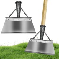 Multifunktionale Gartenschaufel mit Manganstahl, Stoßscharre für Unkraut und Moos entfernen, Gartenwerkzeug für Schneeschaufeln und Enteisen
