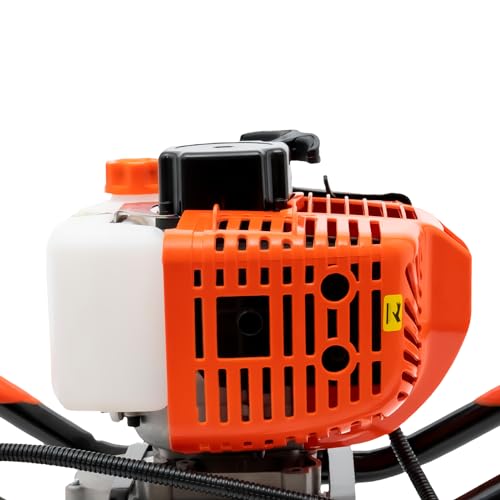 2-Takt Erdlochbohrer 52cc Benzin Motor Post Hole Digger für saubere Bohrungen, Erdbohrer mit Hochdruckmotor und Präzisionssteuerung
