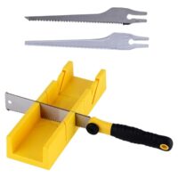 4-teilige Gehrungslade mit Japansäge Set für Holz und Kunststoff, robuste Konstruktion aus hochfestem ABS-Kunststoff, präzise Schnitte für unterschiedliche Anwendungen