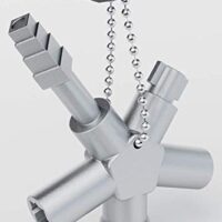 Universal Schlssel mit 6 Profilen, Dreikantschlschluss, Vierkantschluss, Schaltschrankschlssel, ideal fr gngige Schrnke und Absperrsysteme