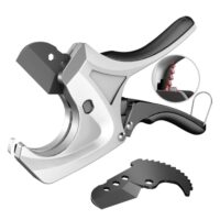 Ein hochwertiger PVC-Rohrschneider für das Schneiden von Kunststoffrohren mit einem Durchmesser von bis zu 64 mm, bestehend aus SK5-Stahl und geeignet für PVC/CPVC/PP/PEX/PE-Kunststoffrohre