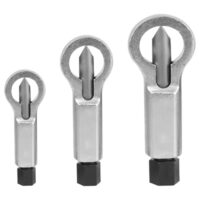 Sicherer Entferner für gebrochene und beschädigte Muttern, 3-teiliges Set mit Metallklinge und geschmiedetem Griff, geeignet für Heimwerker, Werkstattbesitzer und Bastler, Größen: 9-12mm, 12-16mm und 16-22mm
