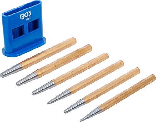 BGS 1656 Körner-Satz, 6-teilig, Ø 3 - 4 - 5 - 6 - 7 - 8 mm, CV-Stahl, Splintentreiber, Durchtreiber