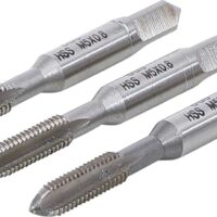 Gewindebohrer-Satz mit Vor-, Mittel- und Fertigschneidern aus HSS-G-Stahl für Metall- und Holzwerkstoffe