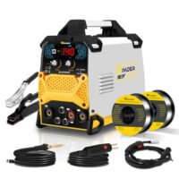 Cored Draht Schweißmaschine 5 in 1 MIG MMA TIG Schweißmaschine Kunststoff Schweißen Lötein mit 2 * Flux Cored Drähte für Farm Reparatur Home DIY