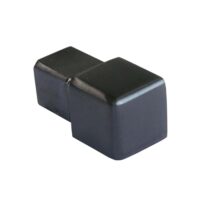 Dalsys Endstück für Fliesenschiene 10mm Quadratprofil Edelstahl Schwarz gebürstet, um die Fliesenkanten vor Abnutzung und Beschädigung zu schützen